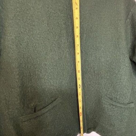 Preswick & Moore 100% Women's Wool Vintage Full Zip Cardigan Sweater Green Small - Picture 9 of 10